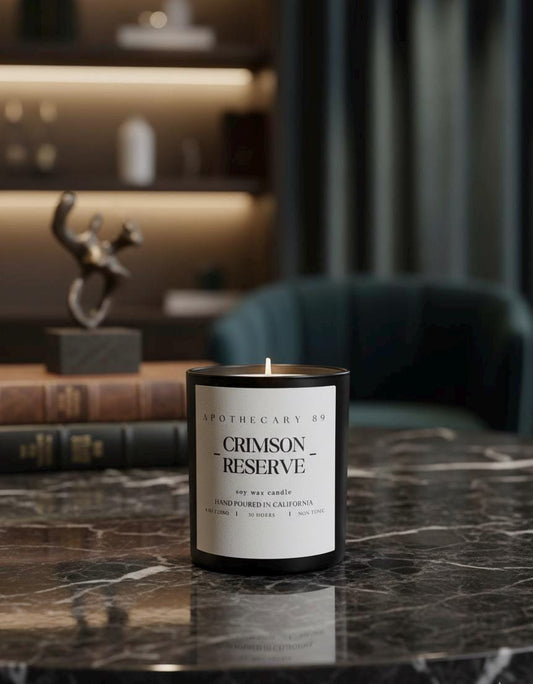 Crimson Reserve - Bourbon, Apple Cider, maple Soy Candle: Hand Poured Non Toxic Luxury