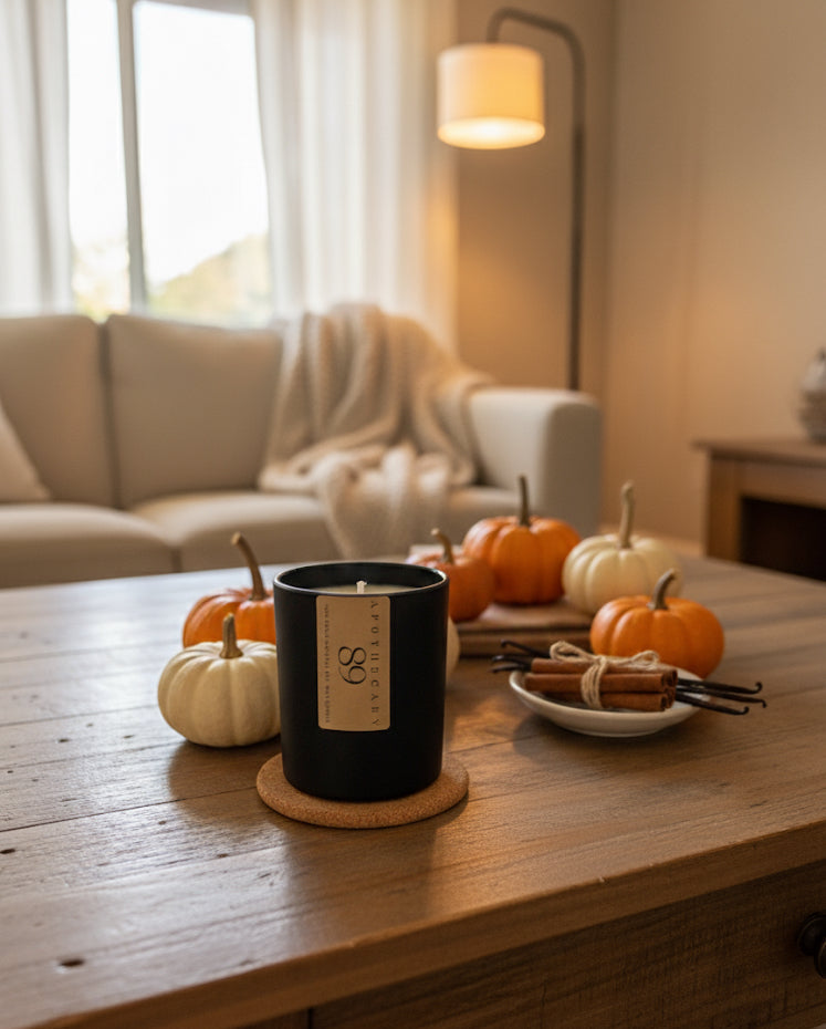 Velvet Pumpkin Soy Candle: Pumpkin, Vanilla, Marshmallow Scent, Hand Poured